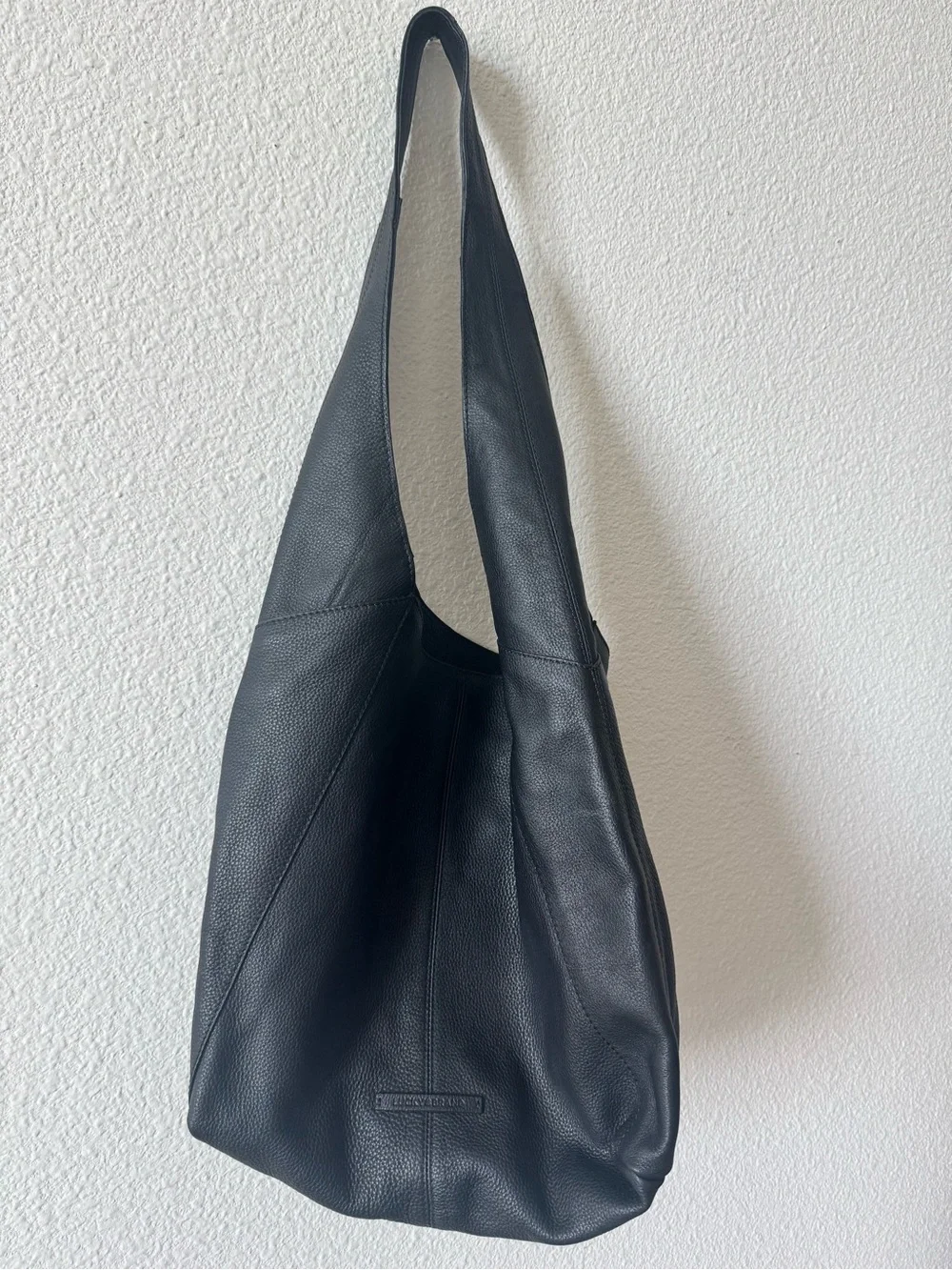 Lucky Brand Black Slouchy Leather Hobo Bag - Picture 2 of 3